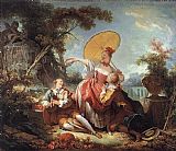 Jean-Honore Fragonard The Musical Contest painting